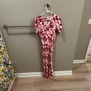 a new day Red and White Floral Maxi Dress